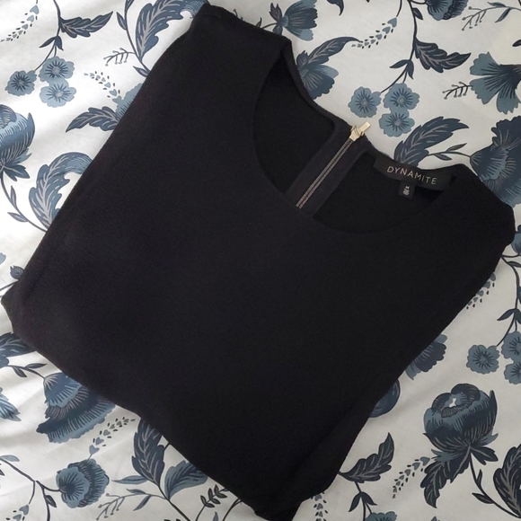 Dynamite Black Pin-tuck Dress - Picture 10 of 11